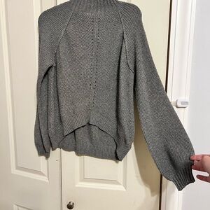 Pink Rose Charcoal Turtleneck Sweater